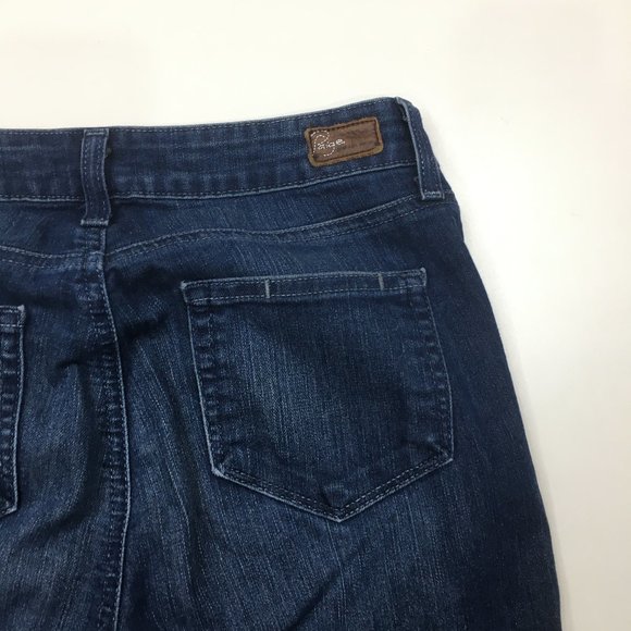 PAIGE Premium Denim Wellington Wash PEG SKINNY 5 Pocket Logo Hardware Jeans - Picture 9 of 13